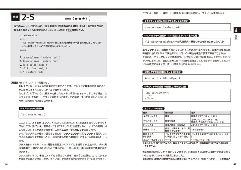 Html教科書 Html5プロフェッショナル認定試験 レベル1 スピードマスター問題集 Ver2 0対応 Seshop Com 翔泳社の通販